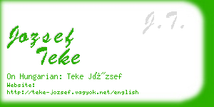 jozsef teke business card